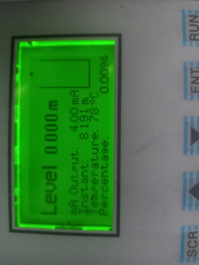 New parameter setting on an old ultrasonic level transmitter.