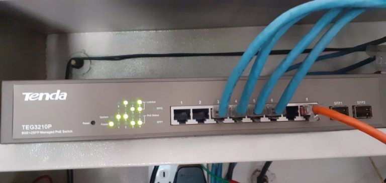 A new PoE switch install at DTW-201