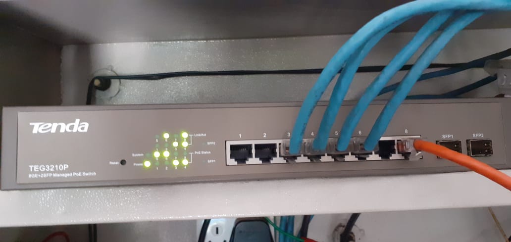 A new PoE switch install at DTW-201